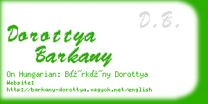 dorottya barkany business card